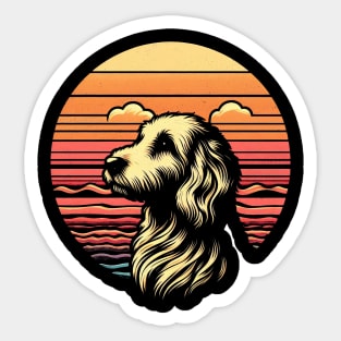 Retro Goldendoodle Sticker